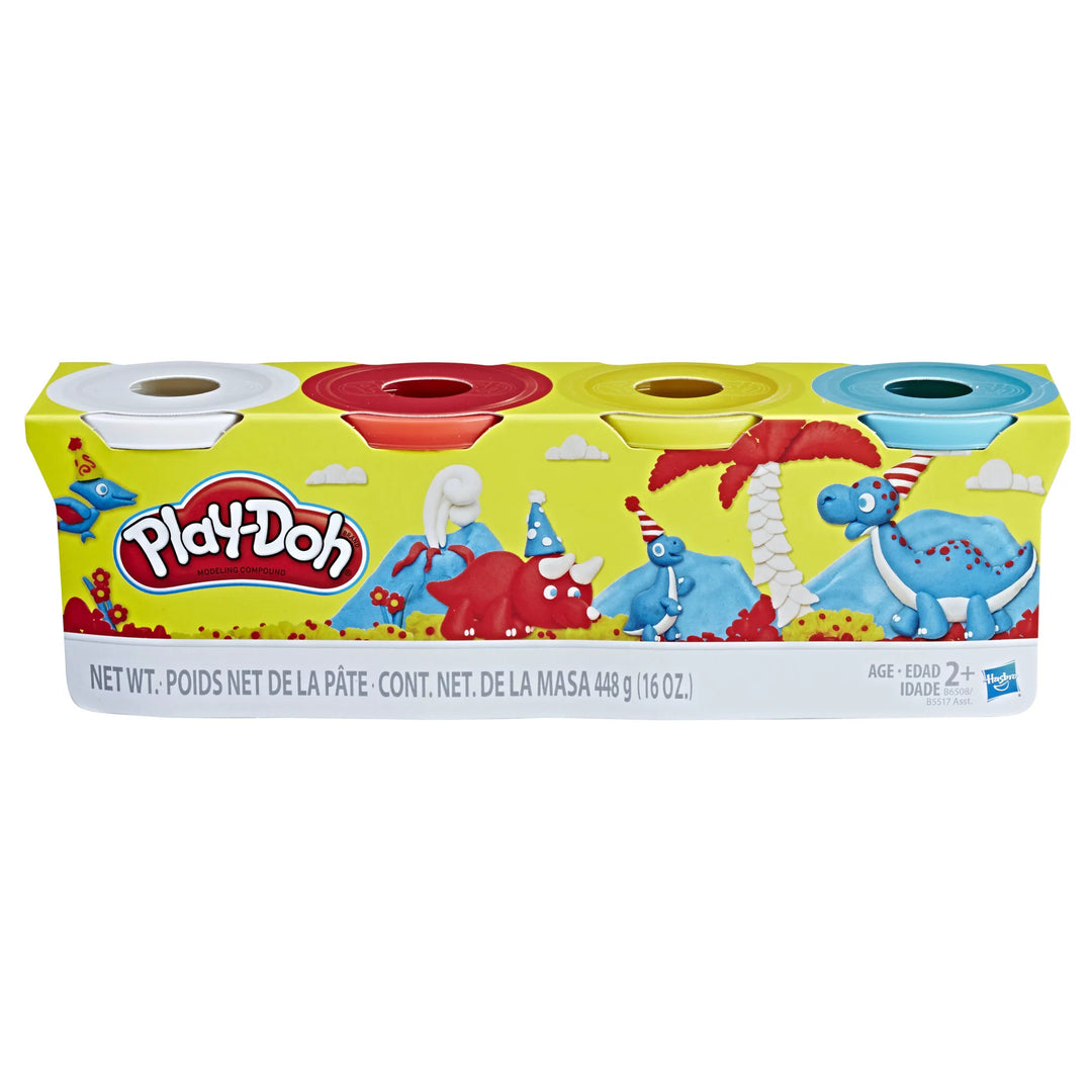 PLAY-DOH: ASSORTED COLORS, 4 PACK 16OZ TOTAL
