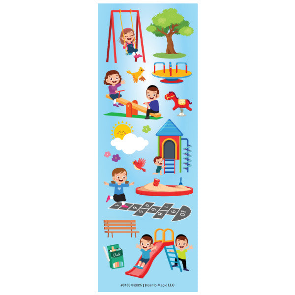STICKER PARK PLAYGROUND   DIE CUT 6 SHEETS
