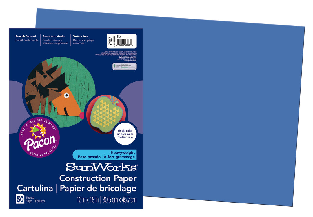 Medium Weight Construction Paper 12"x18" 50 Pack