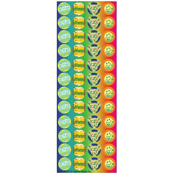 STICKERS: CIRCLES YIDDISH PRAISE - 6 SHEETS