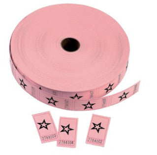 RAFFLE TICKETS -  PINK STAR - SINGLE -2000PC
