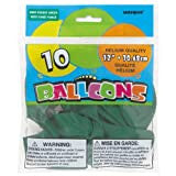 BALLOONS: 12" FOREST GREEN-10 PACK