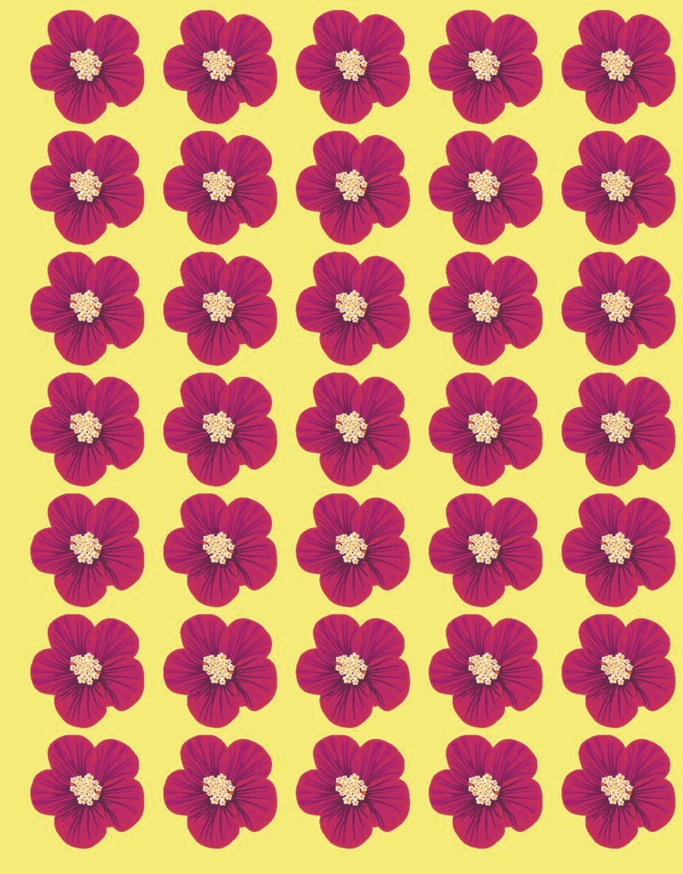 STICKERS: PINK  FLOWER 3/4" -  210 STICKERS
