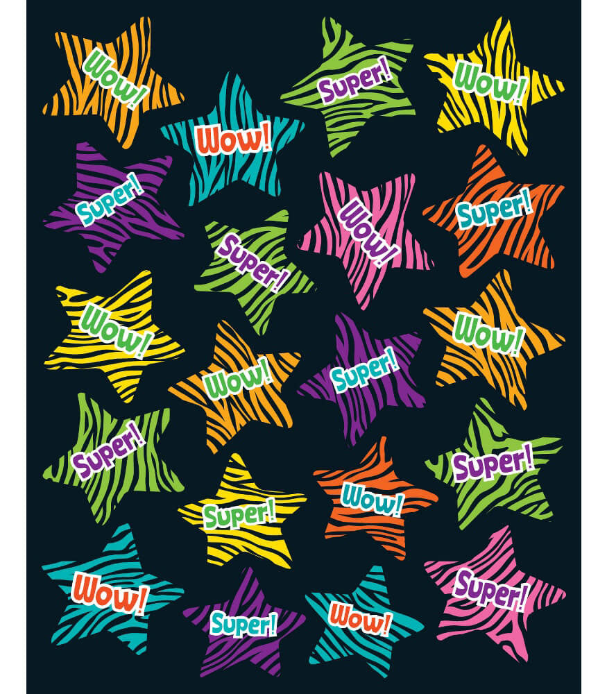 STICKERS:  WILD STYLE MOTIVATIONAL STARS - 120 STICKERS