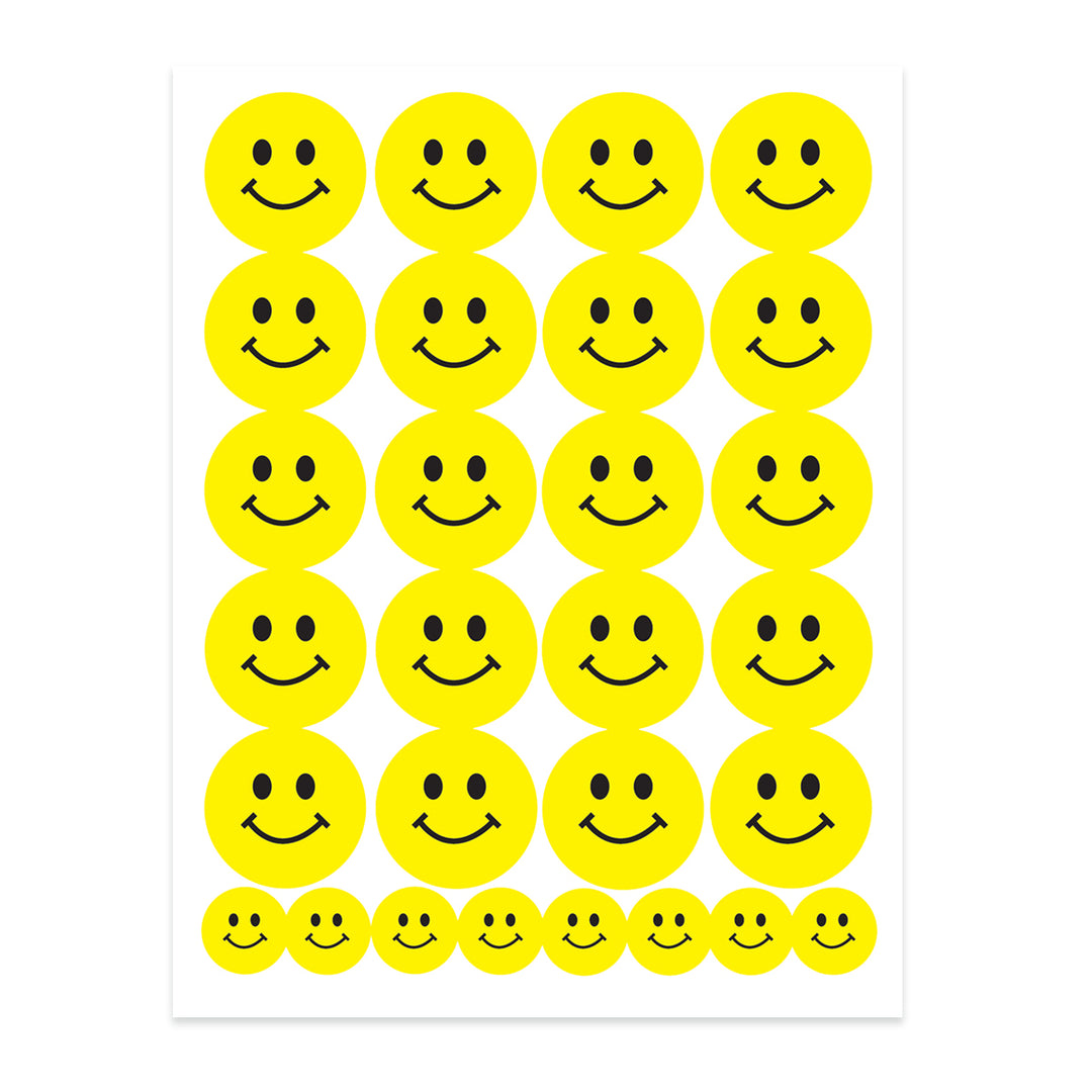 STICKER FORMS - SMILEY FACES - 3 SHEETS