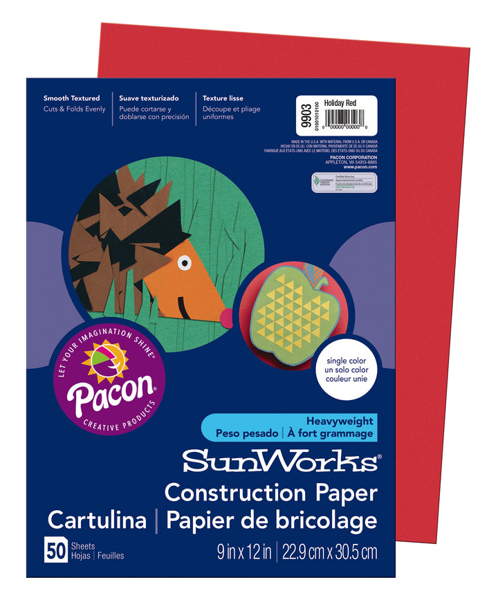 Medium Weight Construction Paper 9"x12" 50 Pack