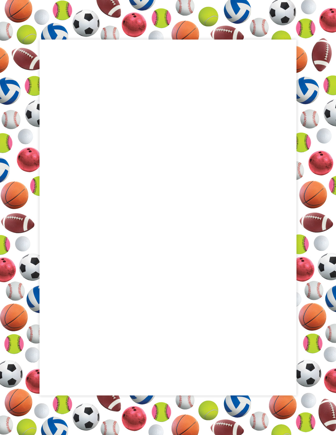 POSTER SPORTS BALL BORDER 17"x22"