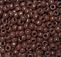 PONY BEADS: OPAQUE  BROWN 6mmX9mm 900 PACK