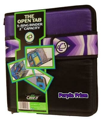 "CASE - IT"  3-RING BINDER 2" 5CLR TAB EXPANDING FILE ( BLUE &amp; BLACK )