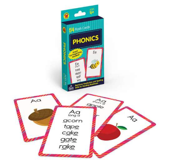 FLASH CARD: PHONICS AGE 4+    54 CARDS