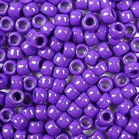 PONY BEADS OPAQUE PURPLE 6mmX9mm 900 PACK