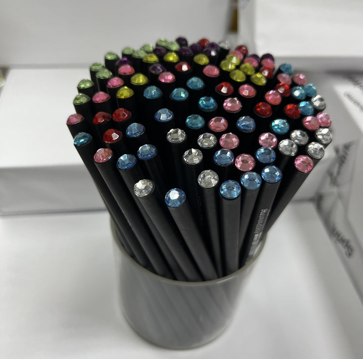 Pencils With a Crystal Gem Top - Container/96pcs