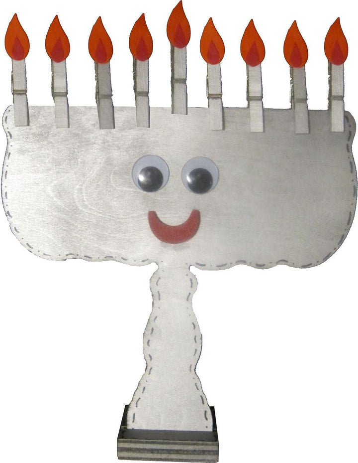 MENORAH -  WOODEN STANDING 10.25"X11.25"