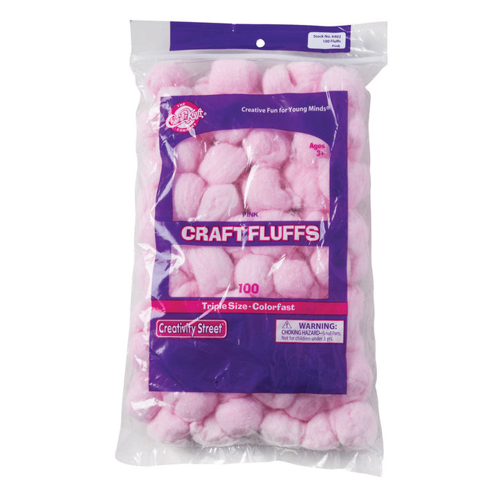 CRAFT FLUFFS: PINK  100 PACK