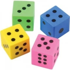 ERASER : DICE - 144 PACK