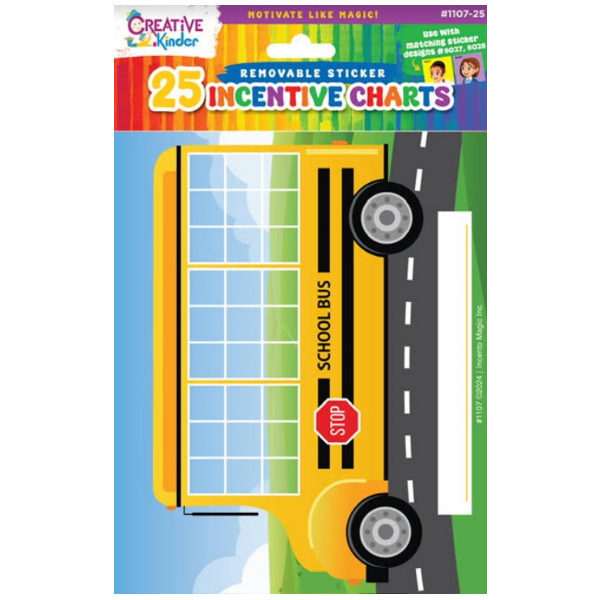 INCENTIVE CHART - SCHOOL BUS - 25 SHEETS