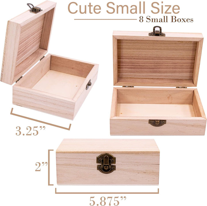 WOOD JEWELRY BOX 5.75"x3.75"x2" - 1 PIECE