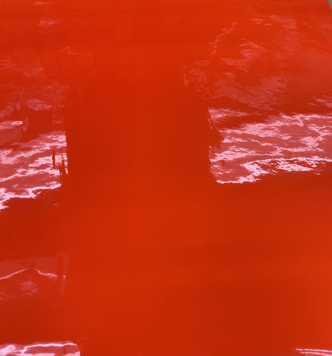 ORANGE GLOSSY FLUORESCENT ADHESIVE PAPER 12x12
