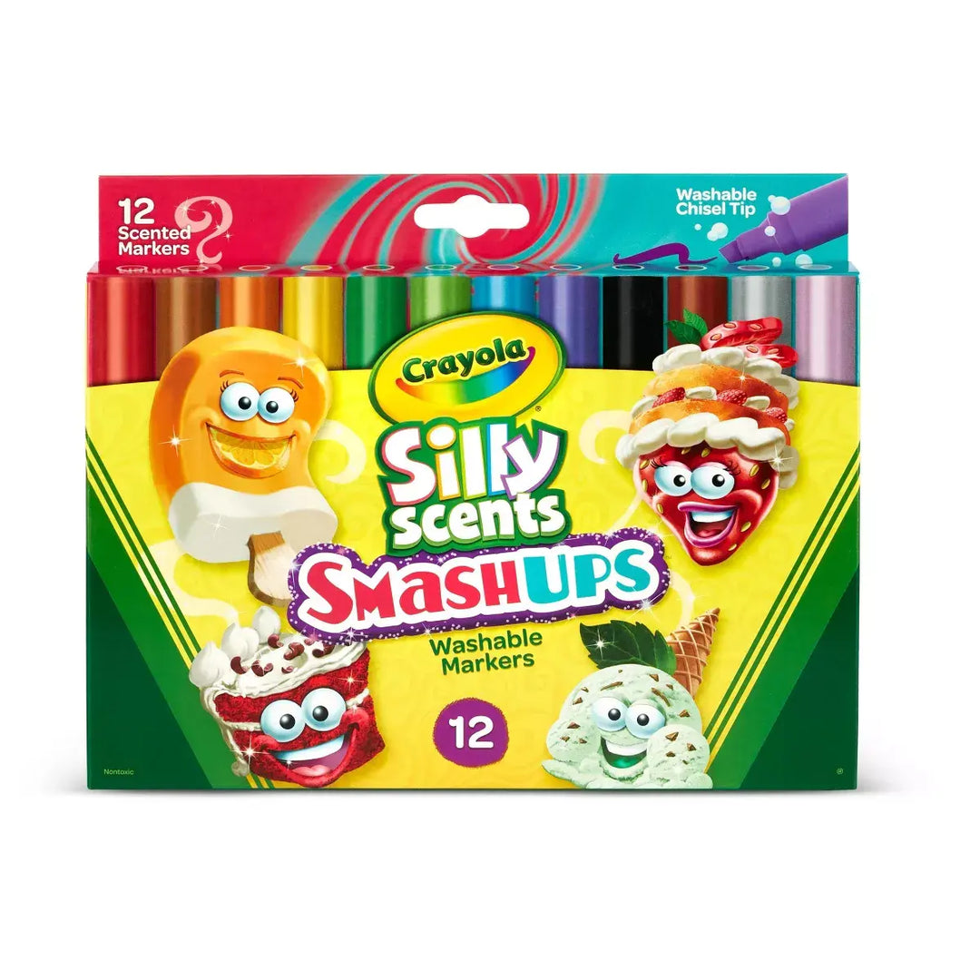 Crayola Silly Scents Chisel Tip Scented Washable Markers - 12 Pack