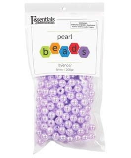PEARL BEADS: 8MM LAVENDER  200 PACK