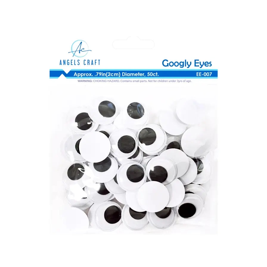 WIGGLE EYES: 20MM - 50 PACK