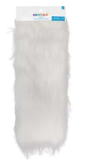 CRAFT FUR - 9x12 -LONG PILE  WHITE