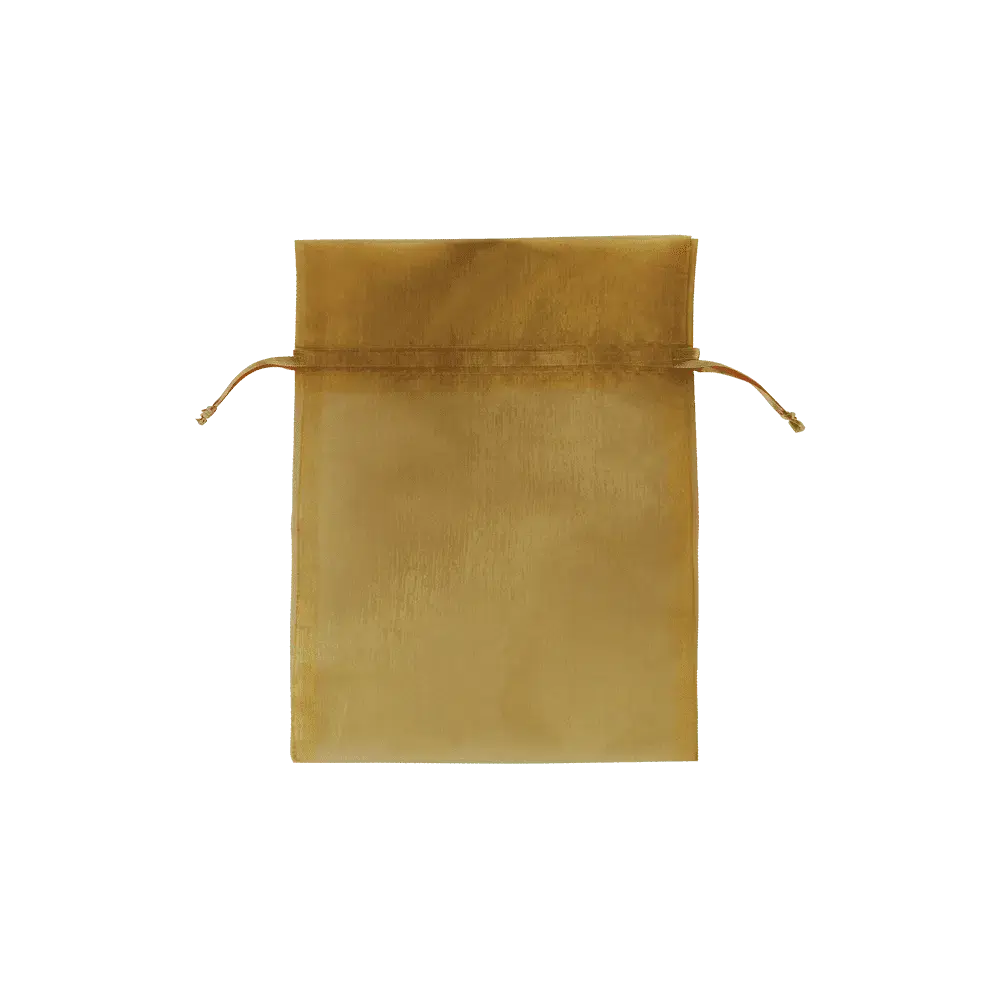 ORGANZA BAGS : 3"x4" GOLD 6 PACK