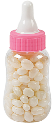 FAVOR BABY BOTTLES-  PINK 5.5"