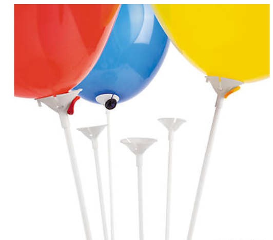 BALLOON STICKS - 16.75"  WHITE