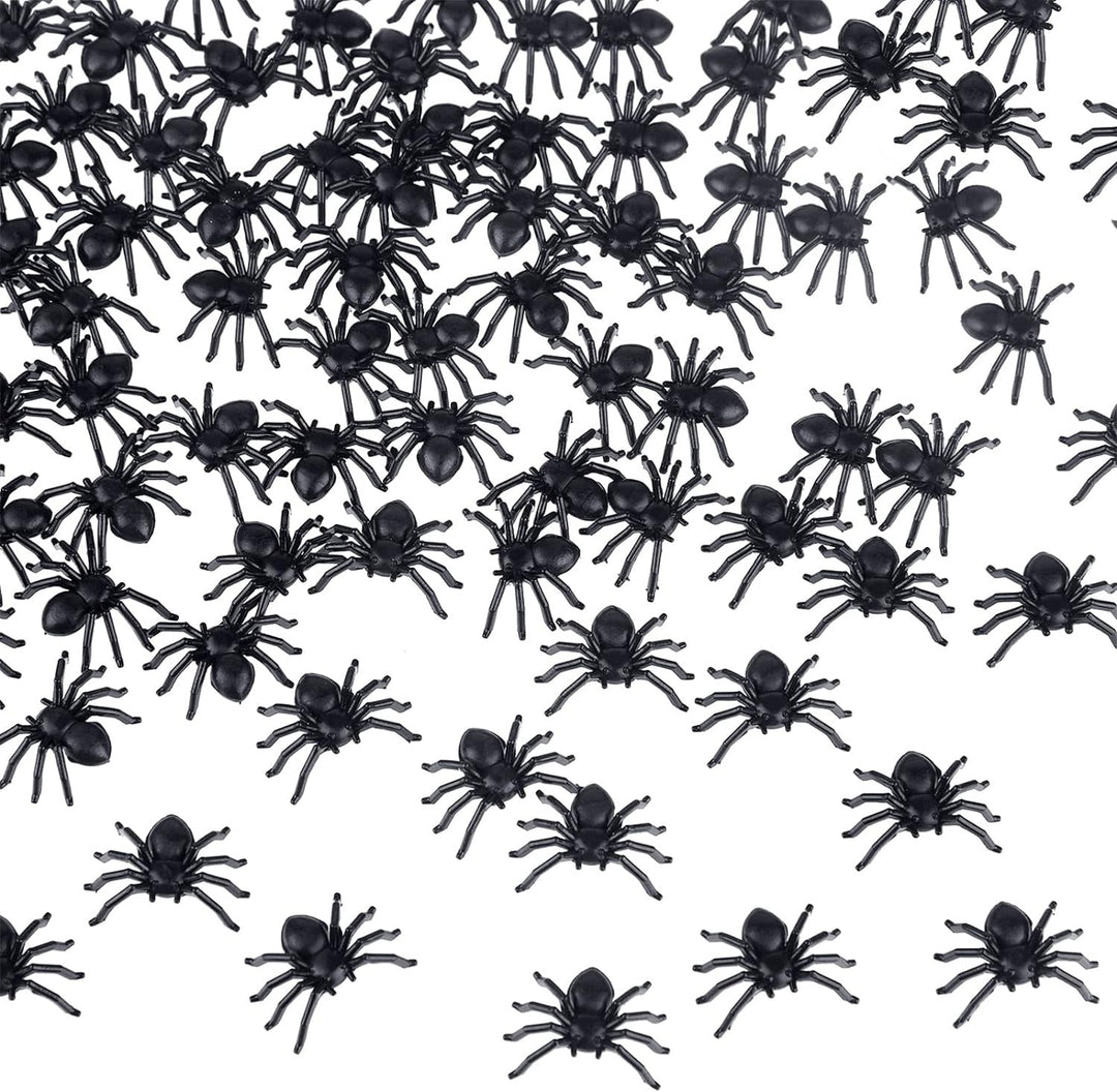 REALISTIC PLASTIC SPIDER ( KINIM ) 100 PACK