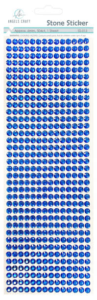 RHINESTONE STICKER: 6MM DARK BLUE 504 PACK