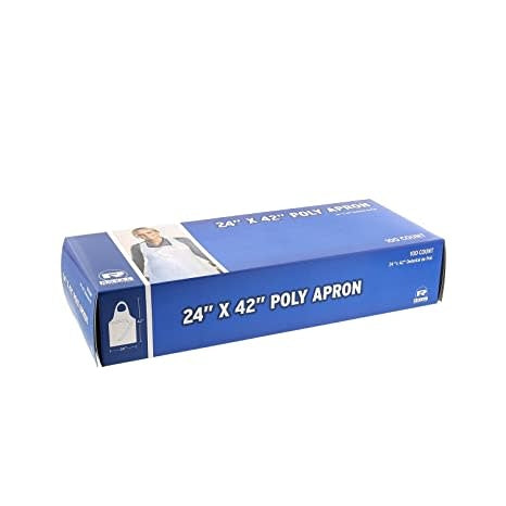 Disposable Poly  Adult Size Aprons 24"x42" Box/100