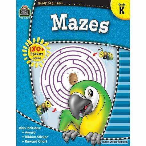 BOOK: READY SET LEARN MAZES GR.K