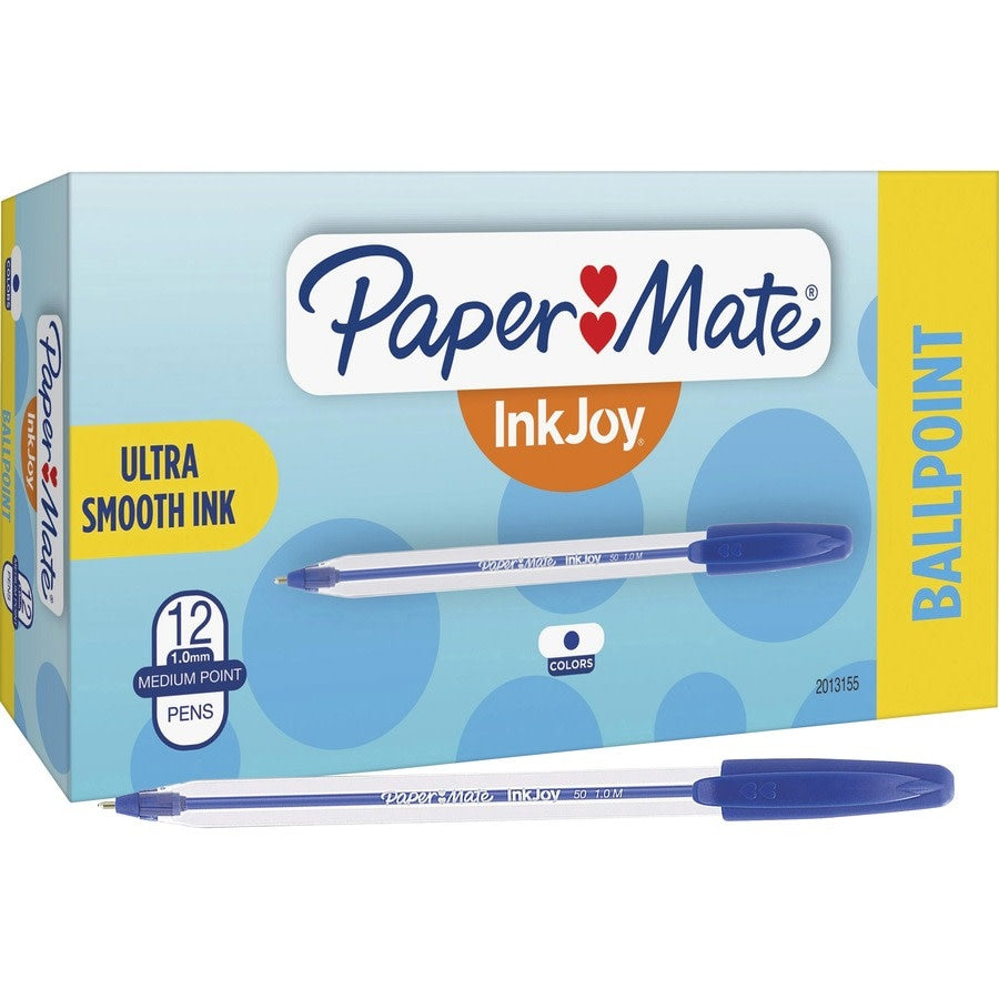 PENS: PAPER MATE INK JOY 1.0MM BLUE INK - 12 PACK