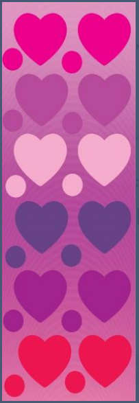 STICKERS: HEARTS ASSORTED SIZES 6 SHEETS