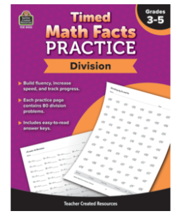 BOOK TIMED MATH FACTS PRACTICE DIVISION