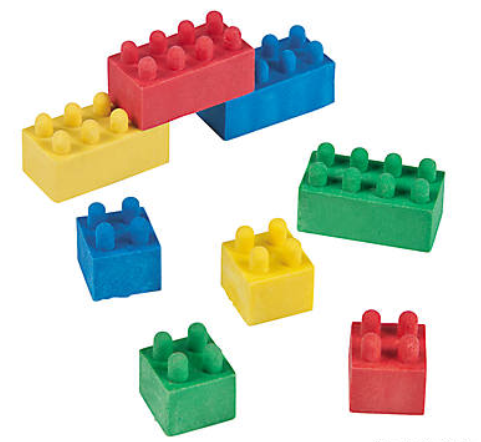 ERASER BRICK - LEGO 24 pieces