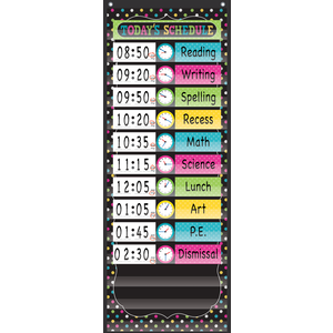 14 POCKET DAILY SCHEDULE POCKET CHART: CHALKBOARD BRIGHTS