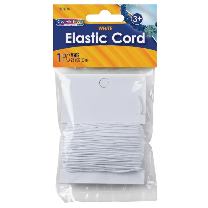 BEADING THREAD - ELASTIC - WHITE 1.2MM X 25 YARDS