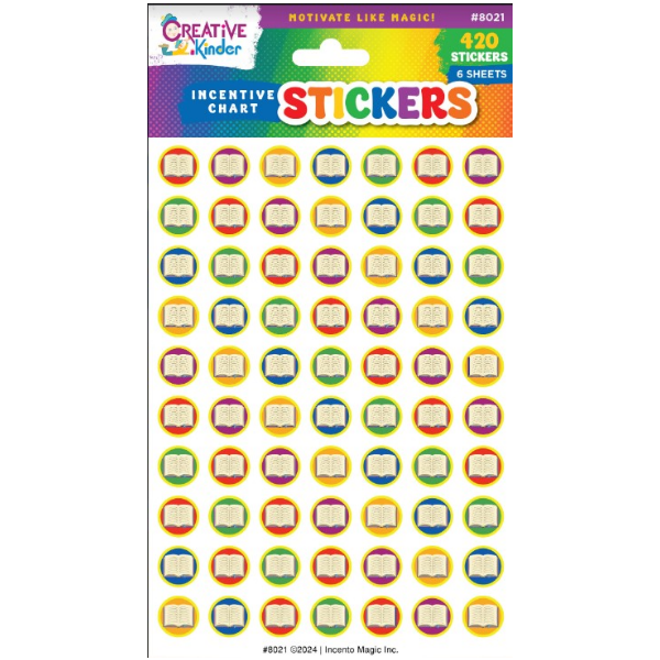INCENTIVE CHART STICKERS: OPEN SIDDUR/SEFER - 6 SHEETS