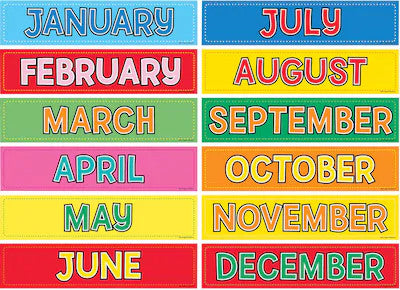 CALENDAR MONTH CARDS