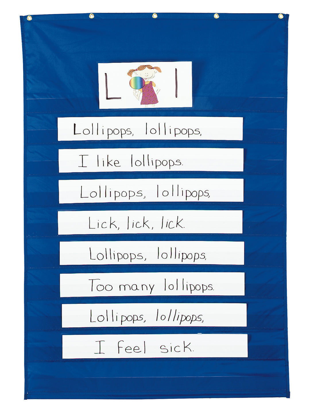 POCKET CHART: STANDARD, BLUE