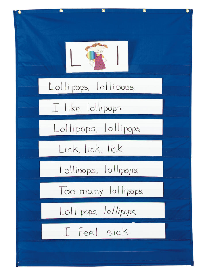 POCKET CHART: STANDARD, BLUE