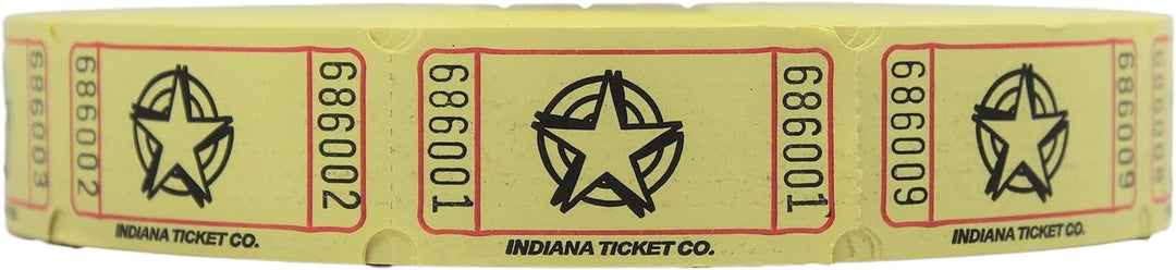 RAFFLE TICKETS - YELLOW  STAR - SINGLE -2000PC
