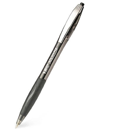 PENS:  BIC ATLANTIS RETRACTABLE,  BLACK - 4 PACK