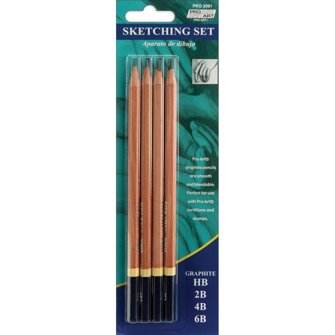 Pro Art Sketching Pencils 4/Pkg-HB, 2B, 4B &amp; 6B