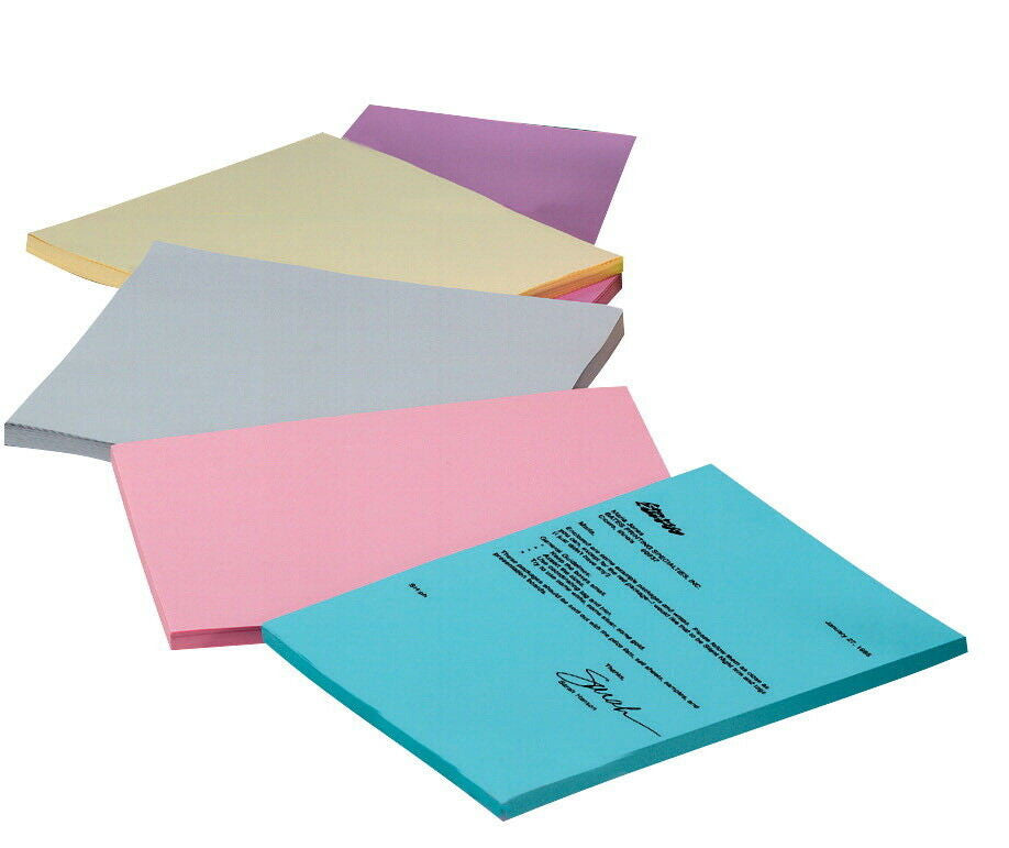 COPY PAPER: 20LB 8 1/2"X11" ASSORTED PASTEL COLORS 100 SHEETS
