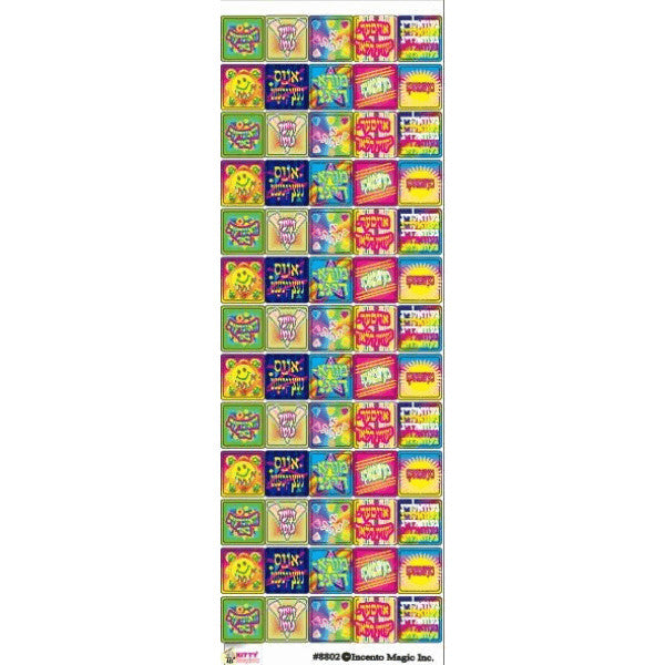 STICKERS: SQUARE INCENTIVE YIDDISH DOTS - 6 SHEETS
