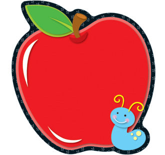 NOTEPAD: APPLE WITH WORM 5.75” x 6” - 50 Sheets