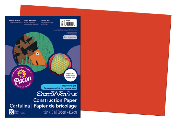 Medium Weight Construction Paper 12"x18" 50 Pack